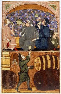 Monks drinking